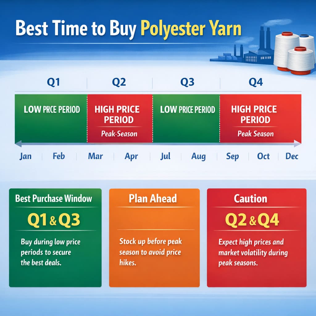 Best time to buy polyester yarn — seasonal buying calendar guide by Yaakan