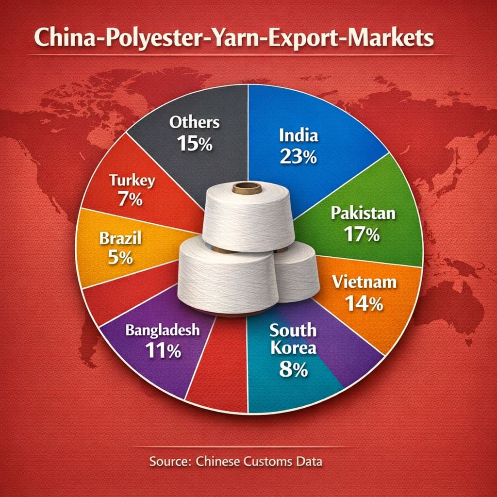 China polyester yarn export markets — Bangladesh Pakistan Vietnam buyer guide