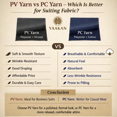 PV Yarn vs PC Yarn — Which Is Better for Suiting Fabric? | Yaakan