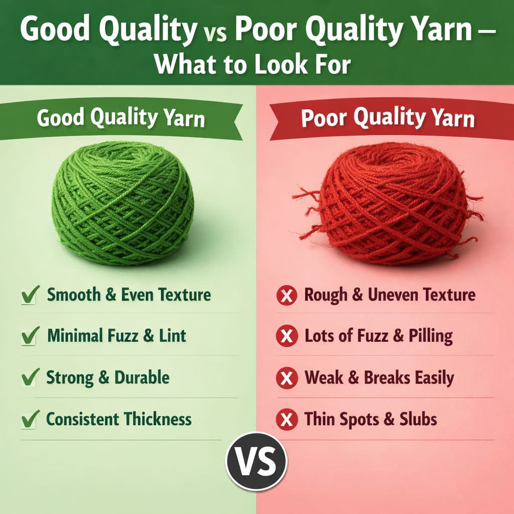 Good quality vs poor quality polyester yarn — what to look for