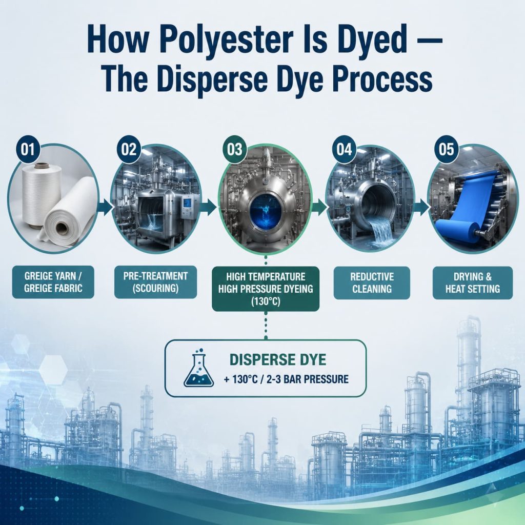 How Is Polyester Yarn Dyed? Disperse Dye & HT/HP Complete Guide