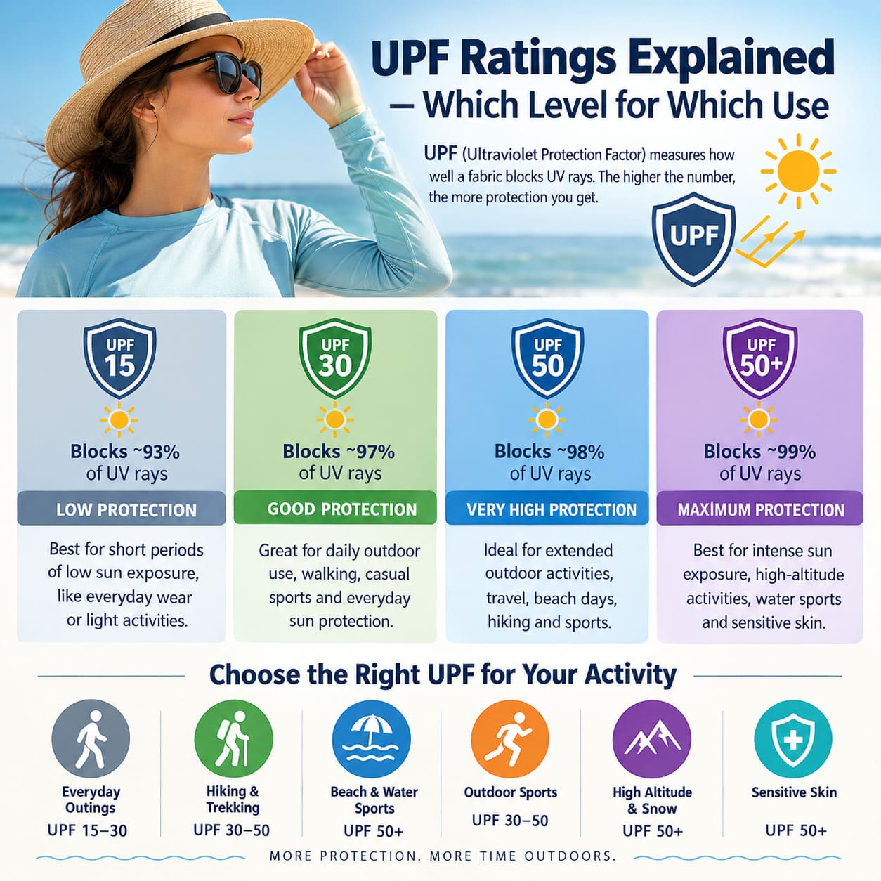 UPF ratings explained — which UPF level for which use
